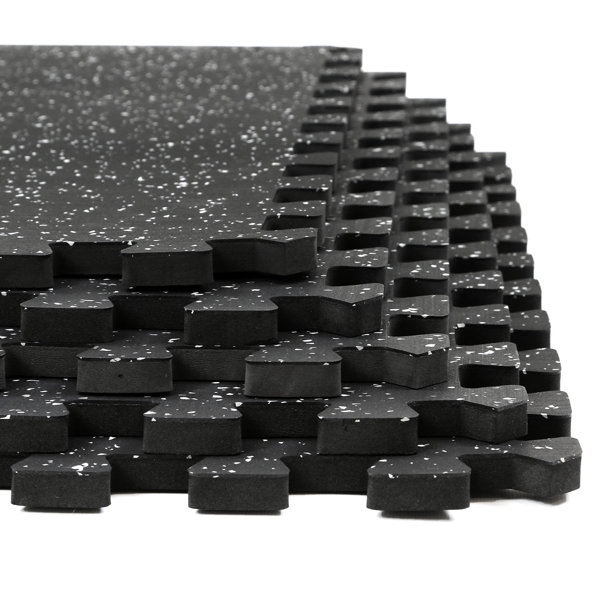 Xspec 1/2" Thick 48 Sq Ft (Set Of 12 Tiles) Interlocking Rubber Top EVA